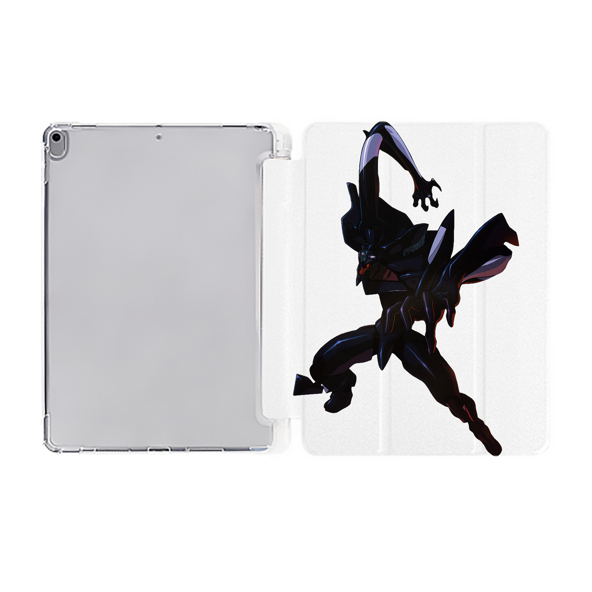 （画像用） EVA 新世紀エヴァンゲリオン IPad ケース ペン収納付き 三つ折りスタンド PUレザー×シリコン 対応機種9.5/10.5/10.9インチ